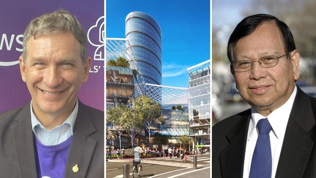 Blacktown MP Stephen Bali, left, and Blacktown councillor Jess Diaz have hit out a “secrecy” that surrounds the Blacktown Brain and Spinal Insitute project.