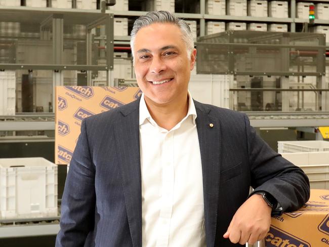 30/09/2019: Latitude Financial Boss Ahmed Fahour at Wesfarmers-owned online retailer Catch Group's distribution centre in Truganina, west of Melbourne. Latitude Financial is teaming up with Catch to extend the footprint of its â€˜buy now pay laterâ€™ (BNPL) platform Latitude Pay.  Stuart McEvoy/The Australian.