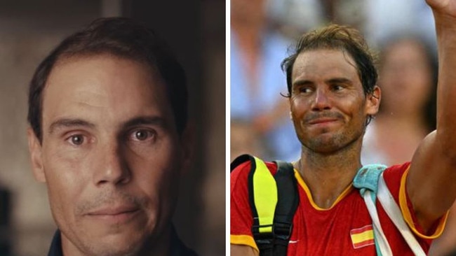 Rafael Nadal's sad farewell to tennis. Photos: Instagram/AFP