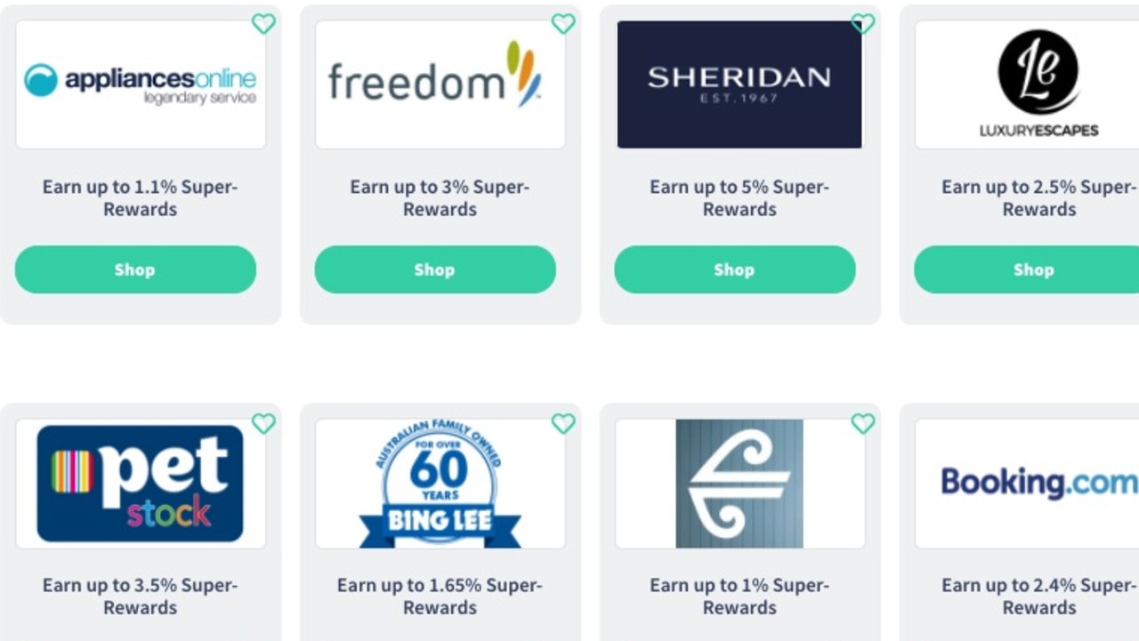 The Super-Rewards retailers pay cash back into over 180 super funds that accept voluntary contributions making it a fast, frictionless and practical way for individuals to contribute to their super. Picture: Supplied