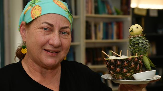 Rollingstone Pineapple Festival 2024. Cooking judge Jennifer Kent from Ottos with one of the creations. Picture: Evan Morgan