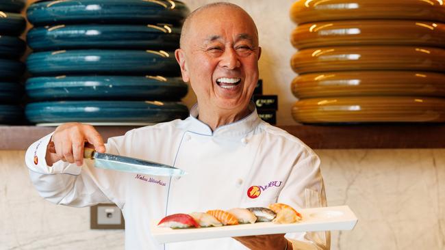International Chef Nobu Matsuhisa at his eponymous restaurant in Crown Sydney. Picture: David Swift/Daily Telegraph