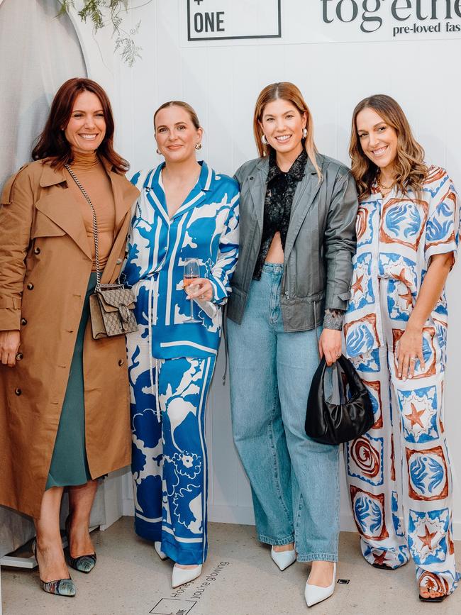 Marie Kargiotis, Ali Buss, Lauren Dilena &amp; Maree Hopgood at Better Together Pre-Loved Fashion // +One Dress Hire Launch Event in May.