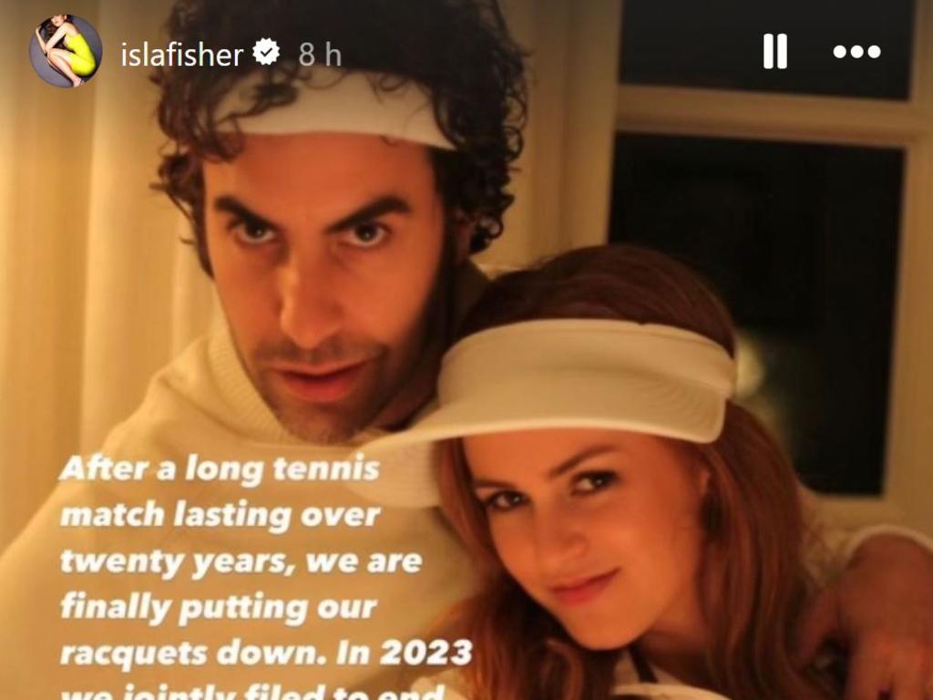 Sacha Baron Cohen and Isla Fisher announced their divorce in April. Source: Instagram/islafisher