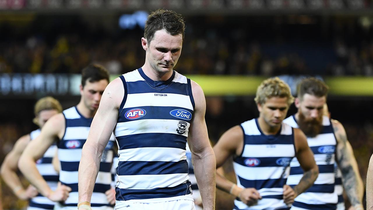 Patrick Dangerfield after Geelong lost the preliminary final to Richmond in September.