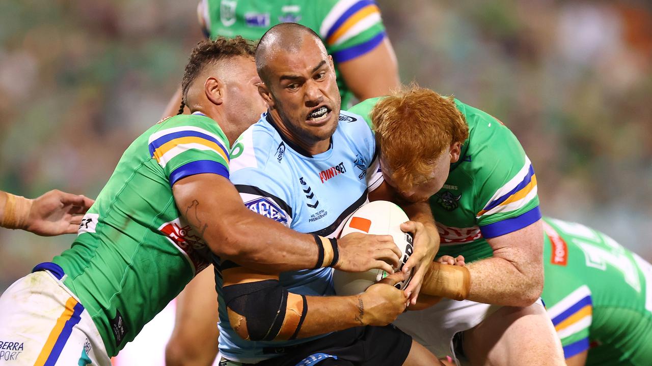 It’s time for Toby Rudolf to step up and give the Sharks some punch in the middle of the field. Picture: Getty Images