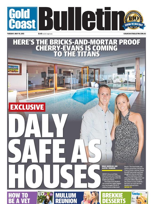 Gold Coast Bulletin, Tuesday, May 19, 2015