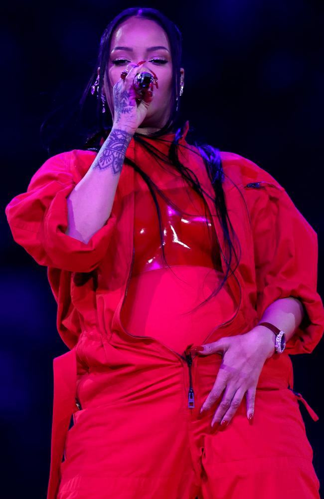 Rihanna works it in comeback performance at Super Bowl 2023