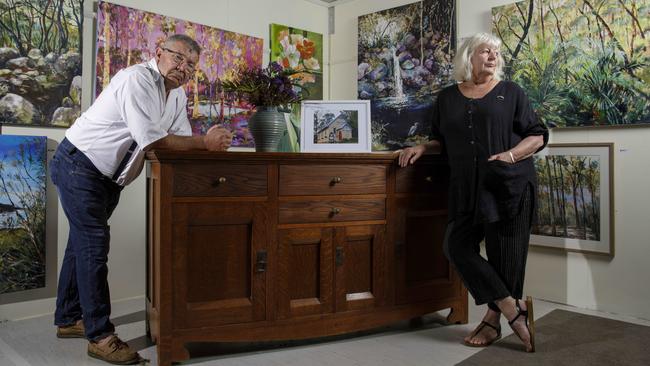 Mogo Pottery owners Peter and Vanessa Williams, who lost their home and gallery in the Black Summer fires, have decided to rebuild. Picture: Sean Davey