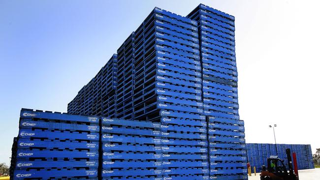 A big increase in consumer demand during the COVID-19 pandemic helped boost the company’s CHEP pallet business. Picture: Bloomberg