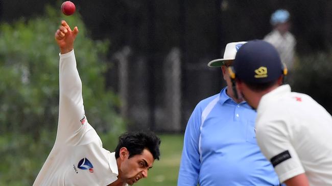 Raza Rizwan bends his back. Picture: Andy Brownbill