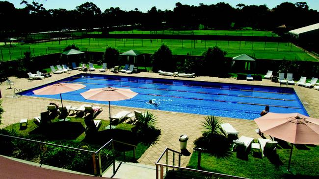 Outdoor swimming pool at Next Generation gym at North Adelaide. gymnasium fitness centre