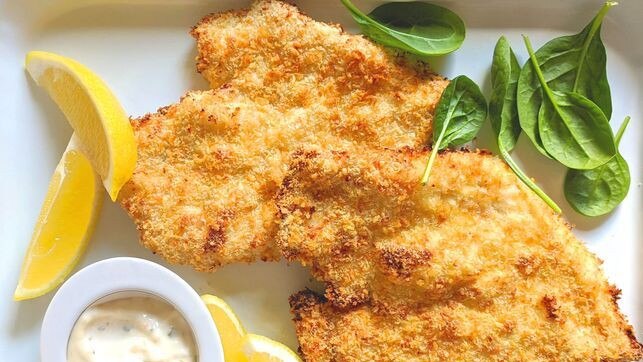 Air Fryer Chicken Schnitzel. 15 delicious dinner recipes featuring chicken breast.