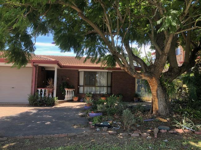 The scene at a Telegraph Rd property in Bracken Ridge after a man in his 30s was killed after his car left the road and crashed into a tree. Picture: Steve Pohlner