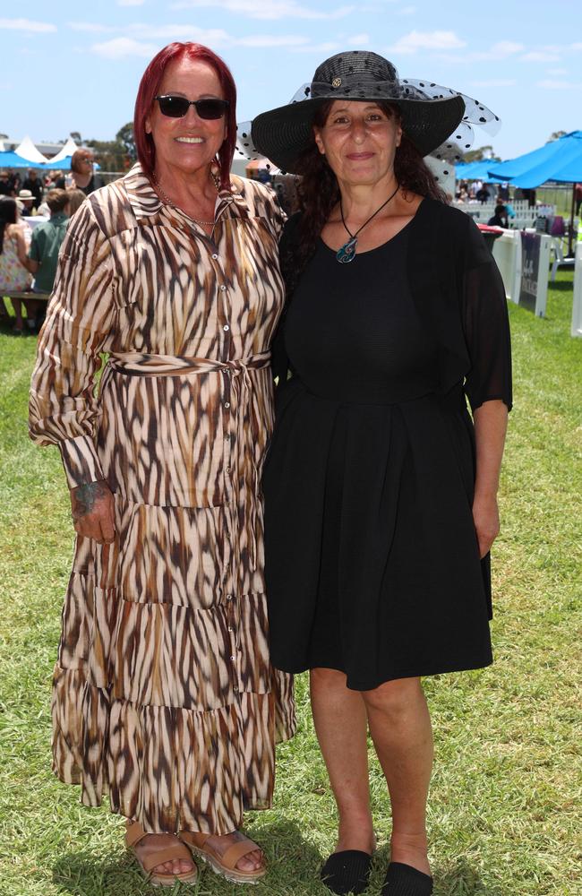 MELBOURNE, AUSTRALIA – DECEMBER 8 2024 Diane and Jillian attend the Werribee Cup in Werribee on December 8th, 2024. Picture: Brendan Beckett