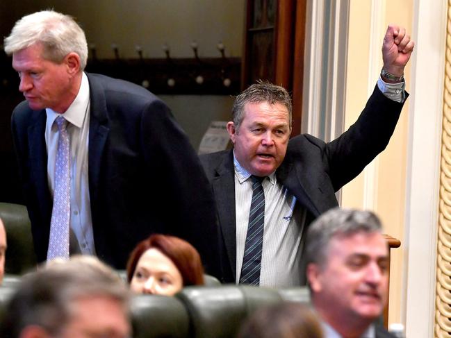 Callide MP Colin Boyce leaves parliament. Picture: NCA NewsWire / John Gass