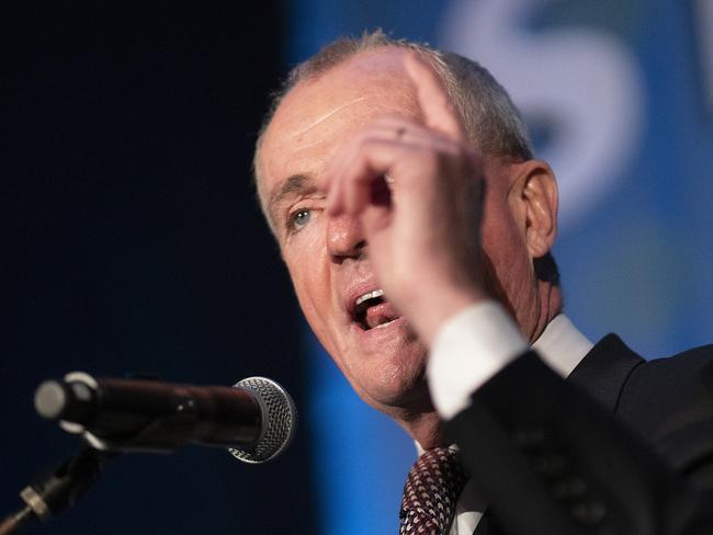 ASBURY PARK, NJ - NOVEMBER 03: New Jersey Governor Phil Murphy delivers a victory speech to supporters at Grand Arcade at the Pavilion on November 3, 2021 in Asbury Park, New Jersey. Murphy's narrow victory over Republican gubernatorial candidate Jack Ciattarelli makes him the first Democratic New Jersey governor in more than four decades to win reelection.   Eduardo Munoz Alvarez/Getty Images/AFP == FOR NEWSPAPERS, INTERNET, TELCOS & TELEVISION USE ONLY ==