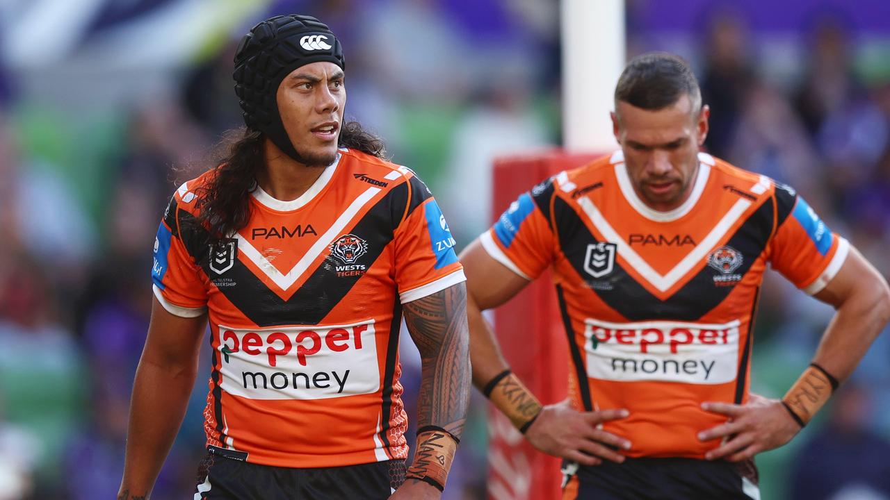Jarome Luai and the Tigers had no answer (Photo by Mike Owen/Getty Images)