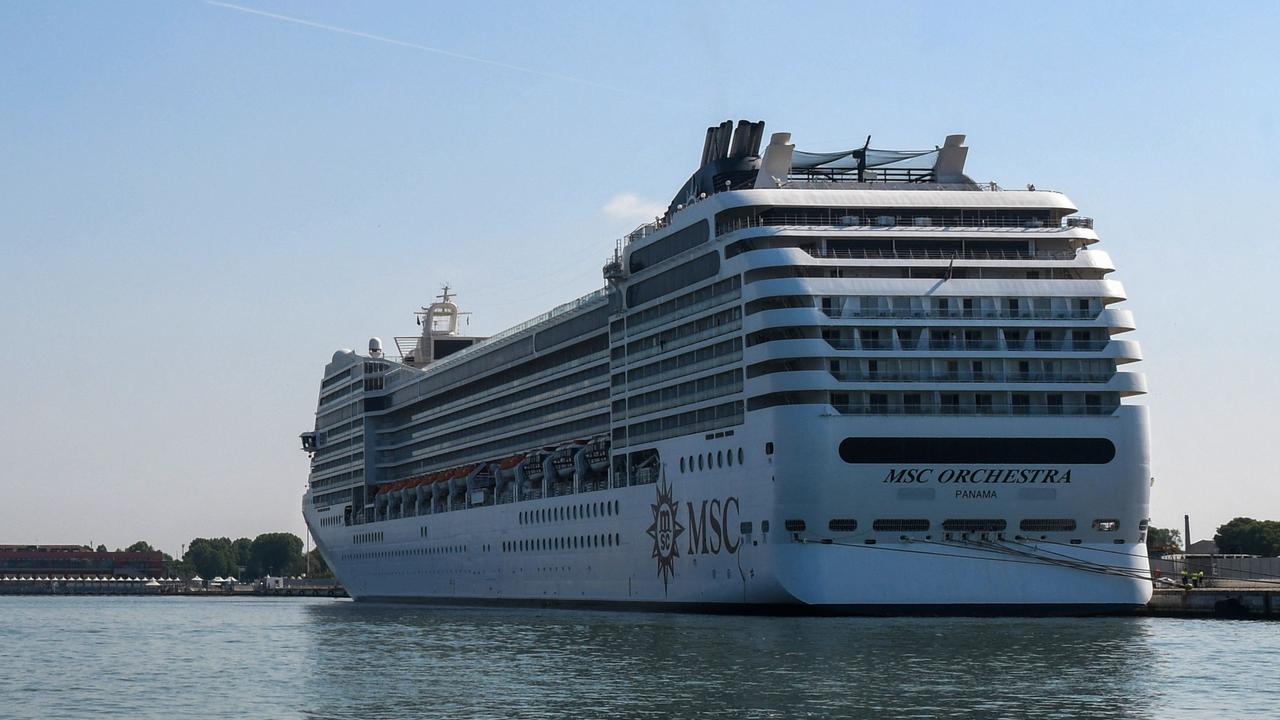 Before the coronavirus pandemic brought the industry to a halt, cruise ship traffic boomed in Venice, bringing millions of extra visitors to the UNESCO World Heritage city. Picture: Andrea Pattaro/AFP