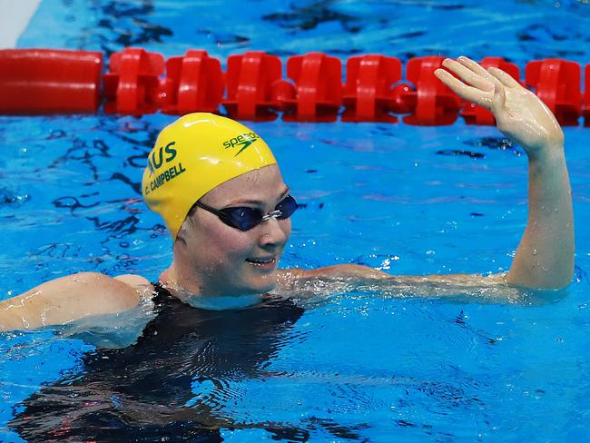 Australia's Cate Campbell broke an Olympic record in the women's 100m freestyle heat on day five of the swimming at the Rio 2016 Olympic Games. Picture. Phil Hillyard