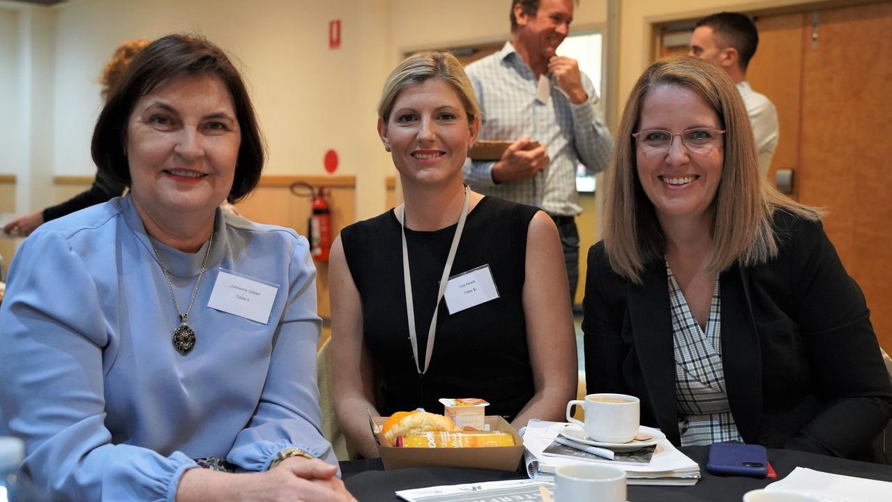 Mackay MP Julieanne Gilbert with ANZ North Queensland regional executive Lisa Hewitt and Helloworld Mackay general manager Annabel Dolphin at a think tank to revive Mackay's city centre. Picture: Heidi Petith