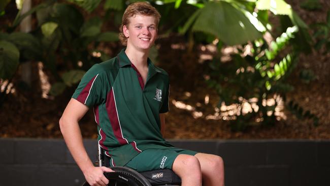 Grade 12 St Mary's student Joel Mundie won six gold medals at the Queensland State Swimming championships in December. Picture: Brendan Radke