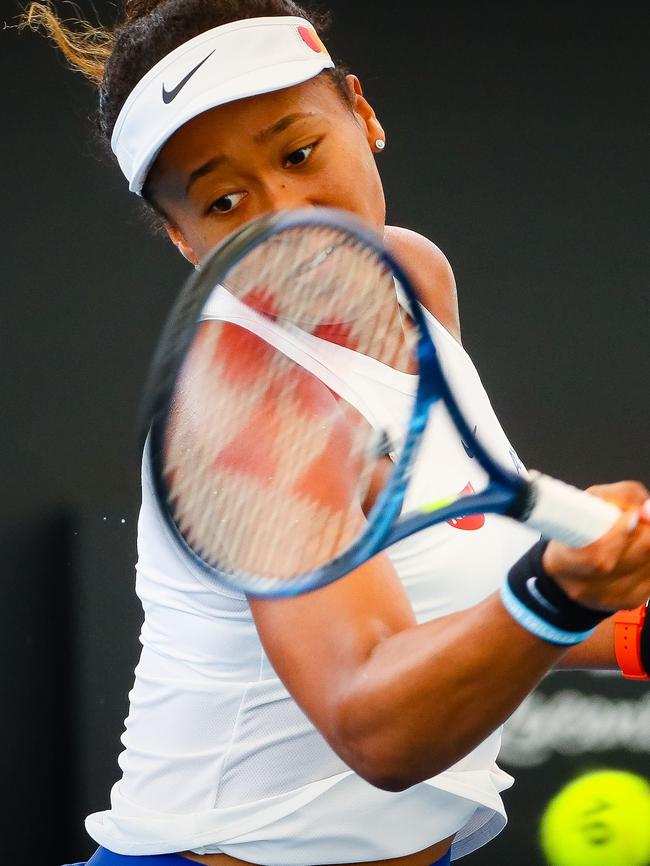 Osaka during her opening three-set win.