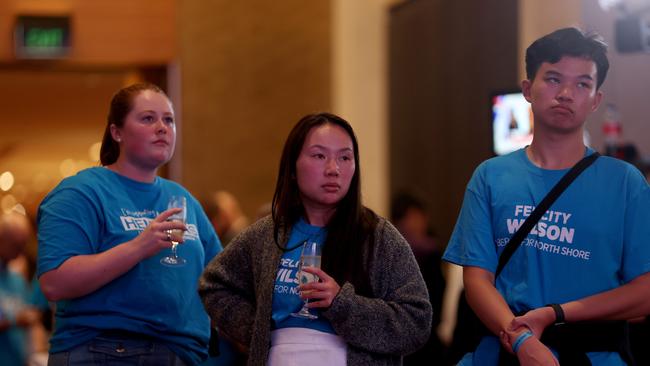 Young Liberal supporters at the party’s NSW election night function at the Hilton Hotel inSydney. Picture: Damian Shaw