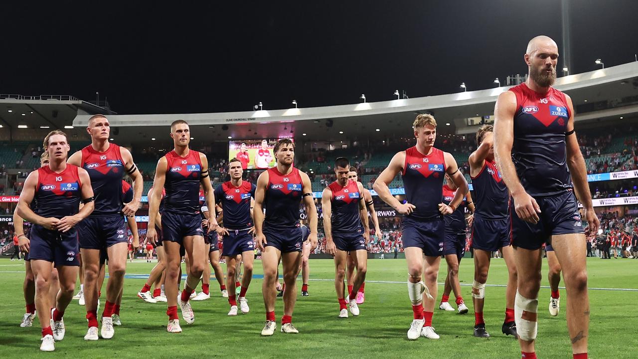 The Dees struggled in humid conditions. (Photo by Matt King/AFL Photos/Getty Images)