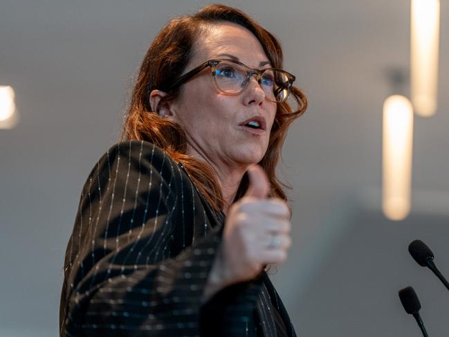 Victorian Treasurer Jaclyn Symes’ first budget promises spending restraint. Picture: Asanka Ratnayake