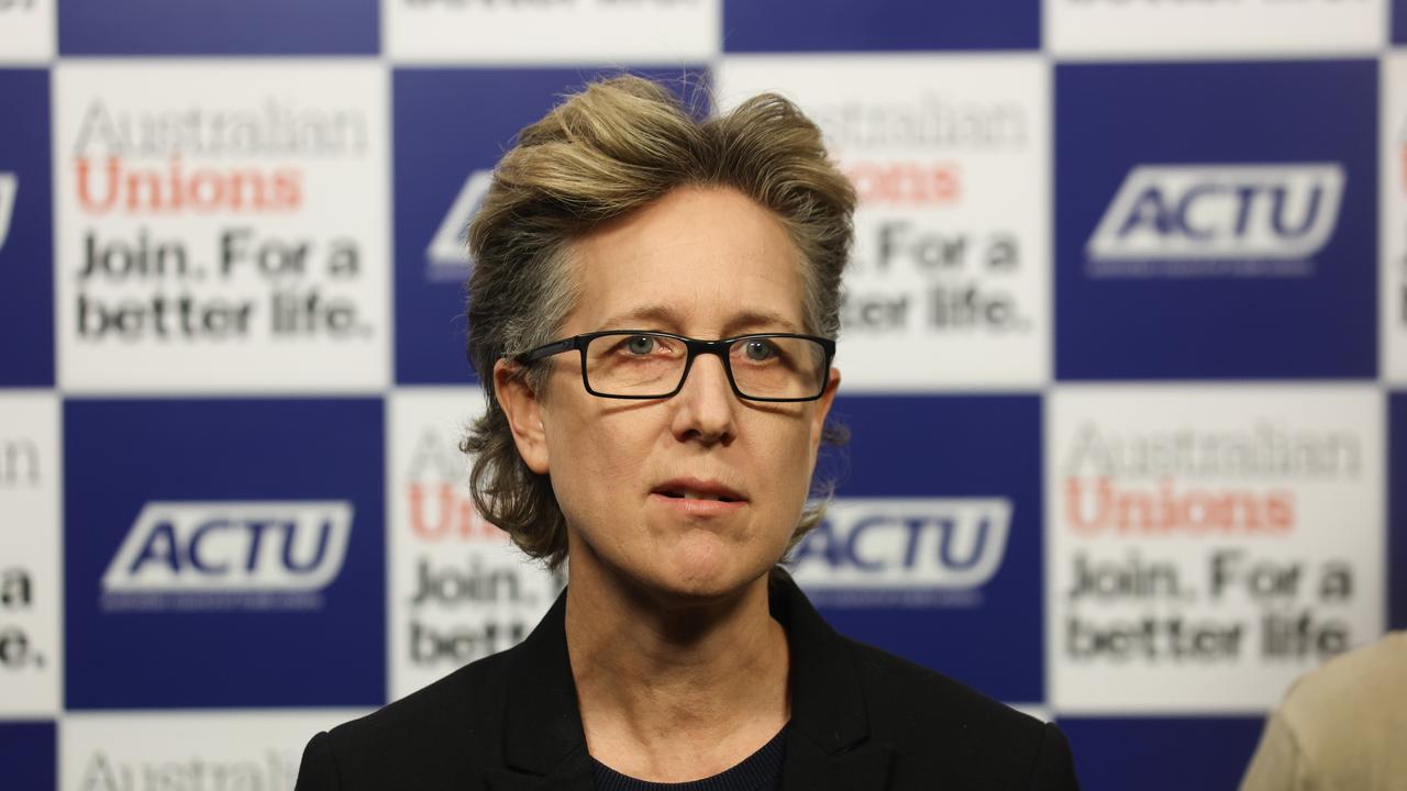 Sally McManus has quizzed if Mr Lowe understands the bargaining process. Picture: Brendan Beckett