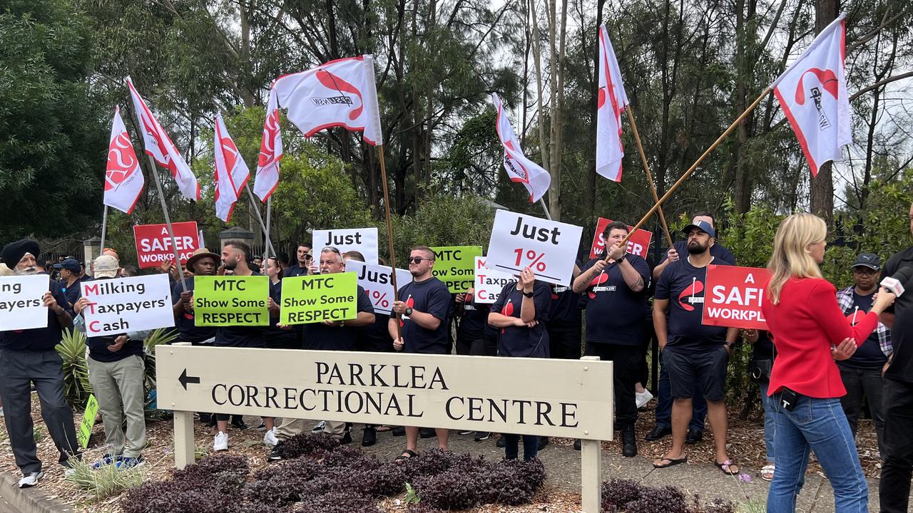 Staff from Parklea Correctional Centre went on strike over staffing and safety concerns. Picture: Supplied/ NCA NewsWire.