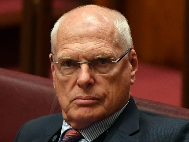 Liberal Senator Jim Molan during Question Time in the Senate chamber at Parliament House in Canberra, Monday, November 26, 2018. (AAP Image/Mick Tsikas) NO ARCHIVING