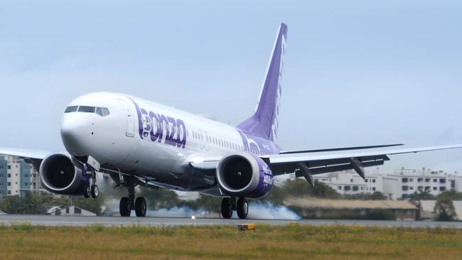 First Bonza 737 aircraft lands in Australia.Photo suppliedEscape 7 August 2022doc holiday