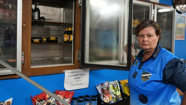 Stratford Bowls Club manager Sharon Dunkley said members are very disheartened” over the damage done during a NYE break-in which cost the club $500 worth of stolen beer and bourbon will coast of to repair broken locks, doors and refrigerators. Picture: Nuno Avendano