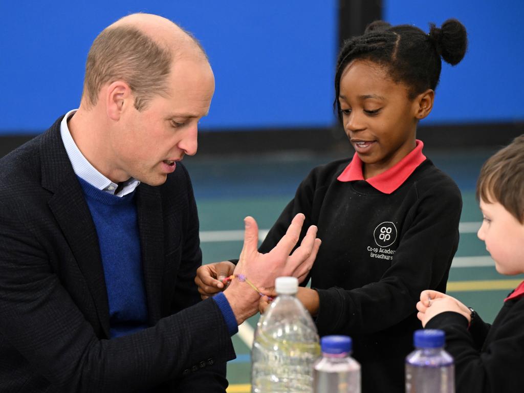 William also joked about his baldness during the visit. Picture: Oli Scarff/WPA Pool/Getty Images