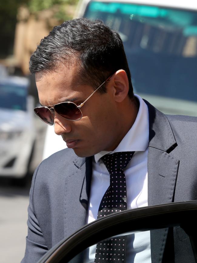 Ethan Quadros leaving the South Australian District Court in 2018. Picture: AAP Image/Kelly Barnes