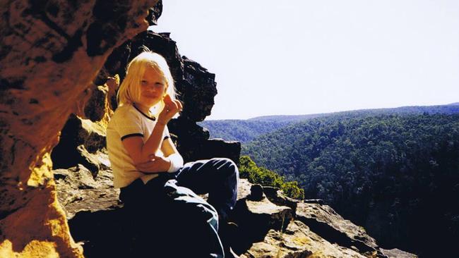 Anja as a child enjoying a day out in the Blue Mountains, near where she grew up.