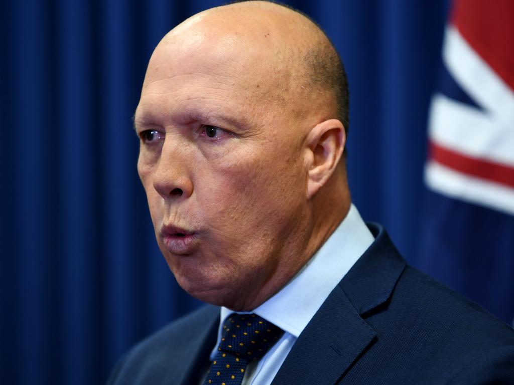 Minister for Defence Peter Dutton backed the PM’s plan. Picture: NCA NewsWire / Dan Peled