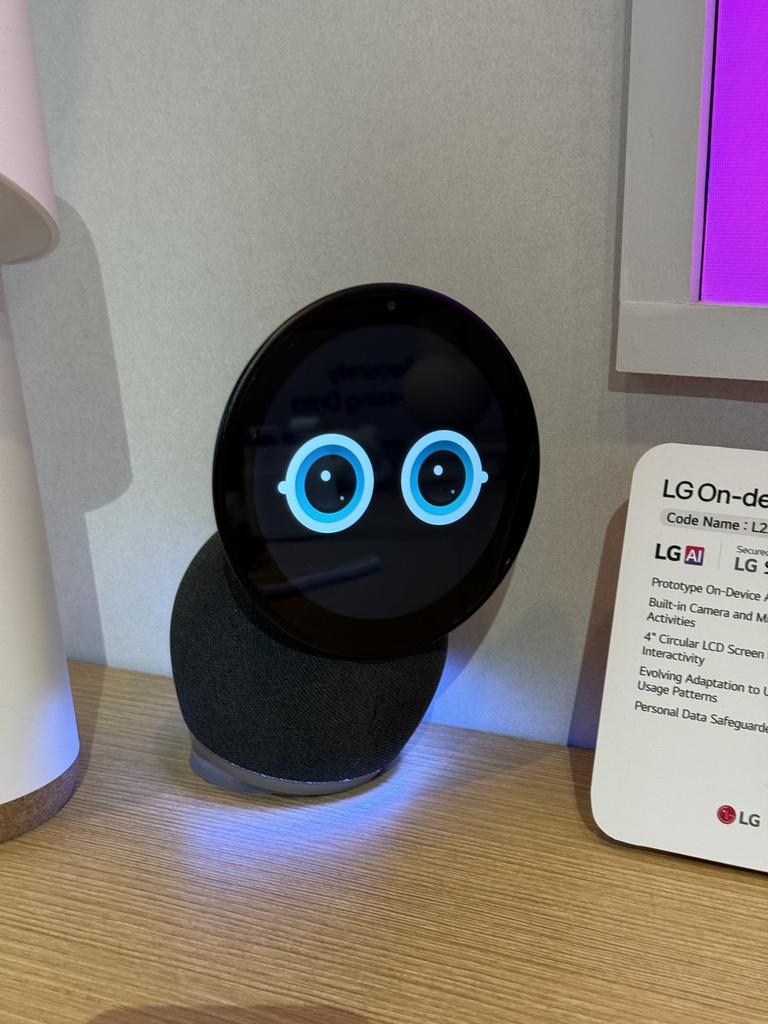 LG On-Device AI Hub - a smart speaker with eyes thanks to a four-inch screen.