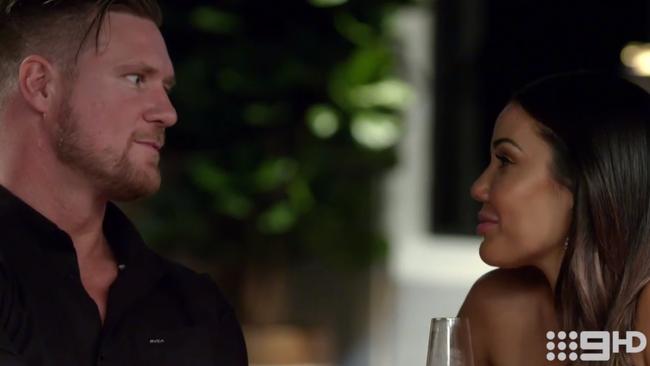 Dean and Davina’s affair during the current season has been widely criticised. (Picture: Nine)