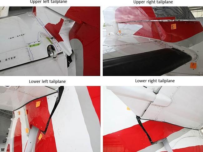 Photo of the damaged tailplane. Picture: ATSB