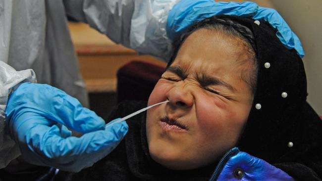 It is believed XBB15 comes with mutations that may help it evade vaccines and boosters. Picture: Abid Bhat/AFP