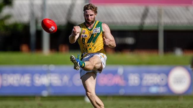 Dylan Landt as St Mary's took on the Tiwi Bombers in the 2024-25 NTFL men's semi-final. Picture: Pema Tamang Pakhrin