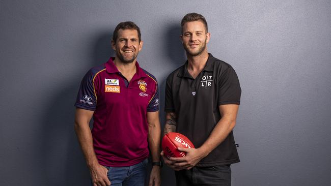 Former AFL players Luke Hogde and Jake Edwards who run program Outside The Locker Room. Picture: Mark Cranitch.