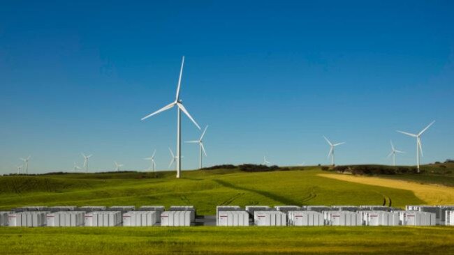 An artist’s impression of the lithium iron battery. Credit: Tesla