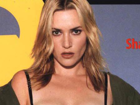 Actor Kate Winslet on cover of the February 2003 issue of GQ Magazine.