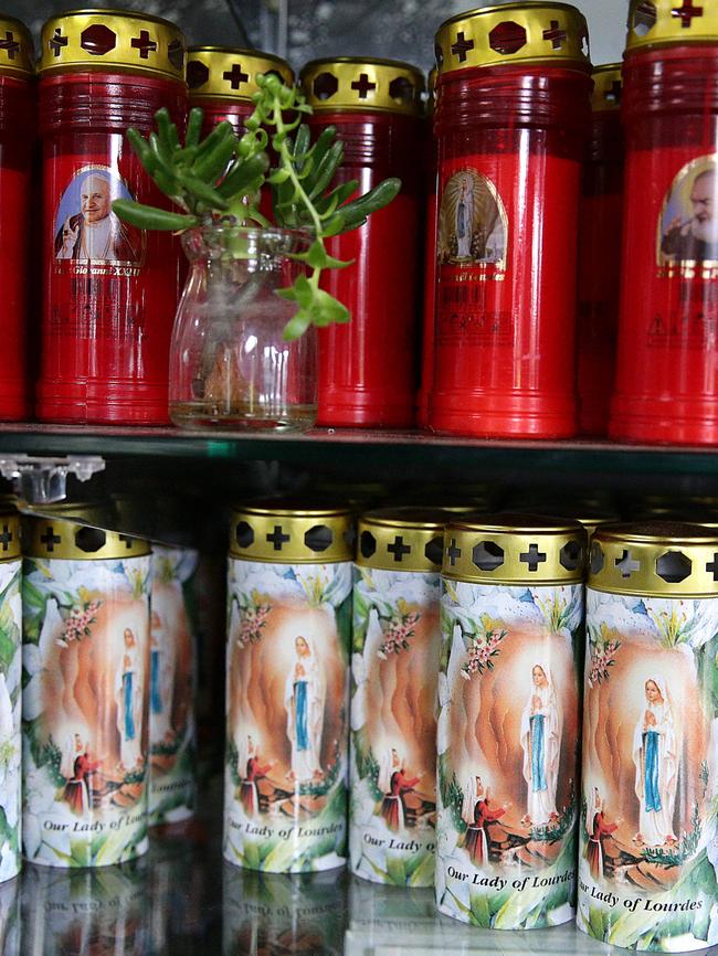 Candles sold at the Village Flower Shop.