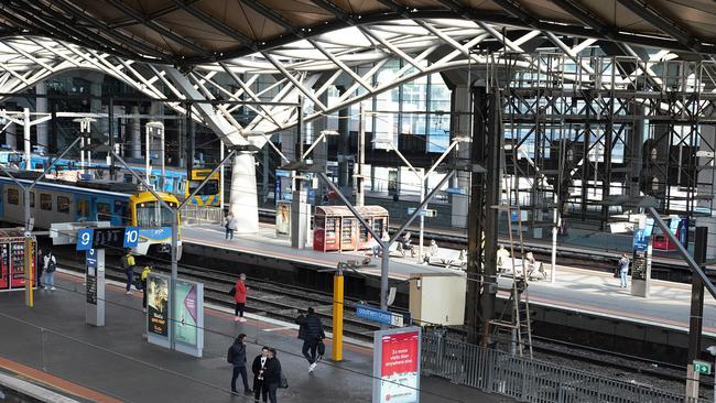 Southern Cross Station has topped the list as Melbourne’s most crime-riddled train station. Picture: AAP/Stefan Postles