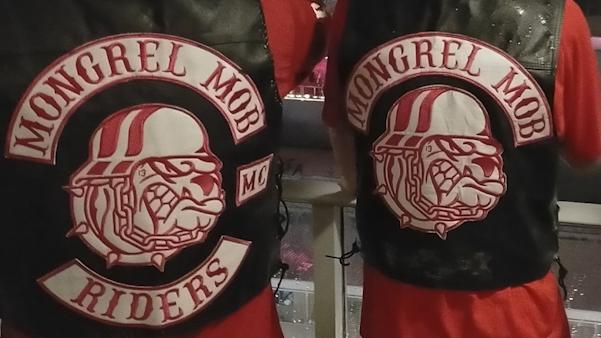 Men flaunting their Mongrel Mob colours. Generic image.